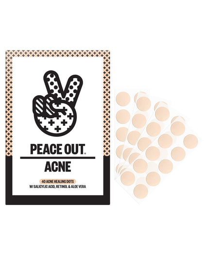 PEACE OUT front packaging showing product name and dot count for quick identification