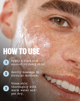 PEACE OUT in-hand lather demonstration showing effective cleansing action