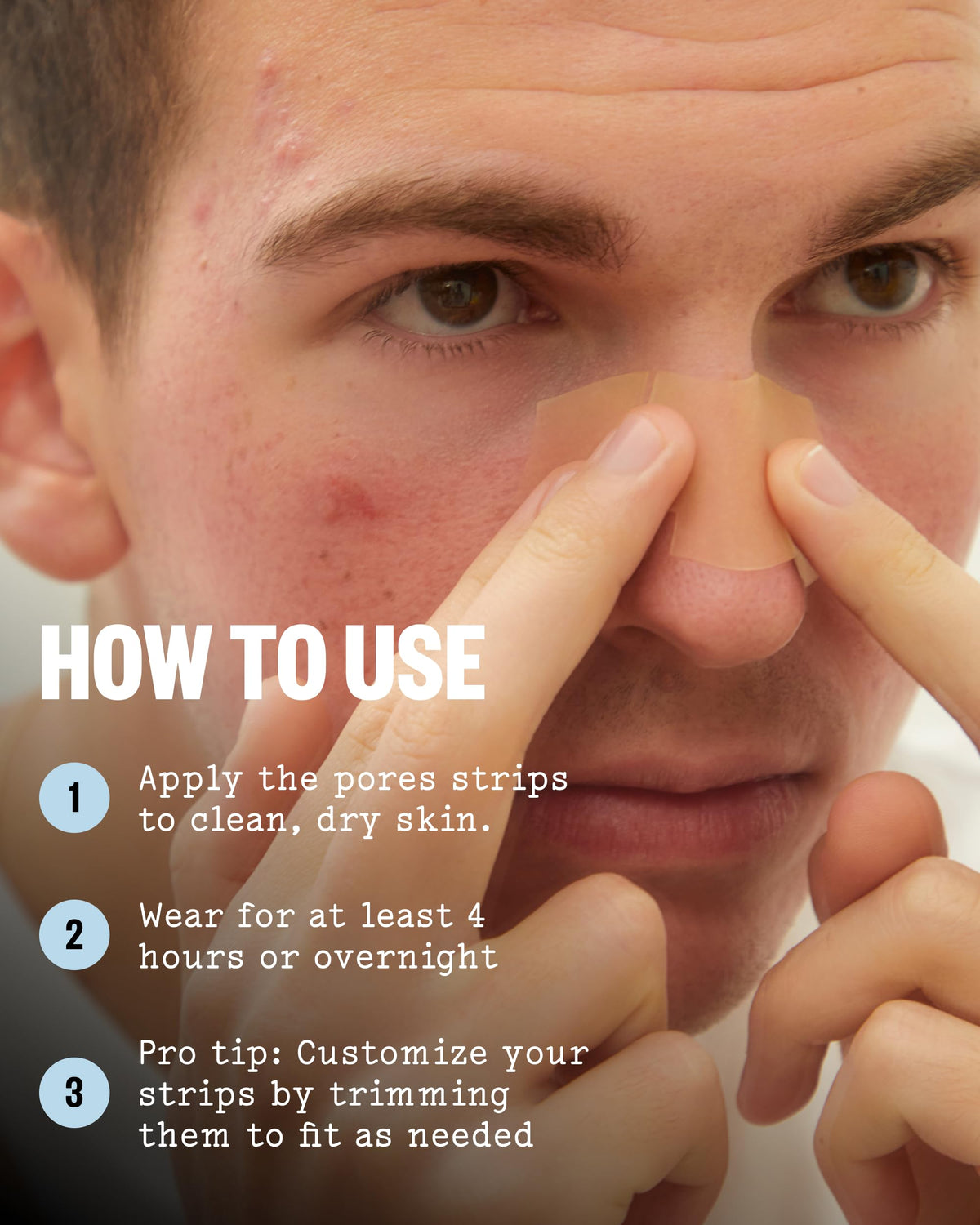 PEACE OUT array of different strip sizes for nose and face targeting