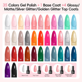 PEACECOLOR 35 gel polish colors displayed to show shade variety and choice