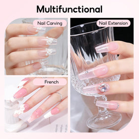 PEACECOLOR three acrylic powders clear pink white versatile colors
