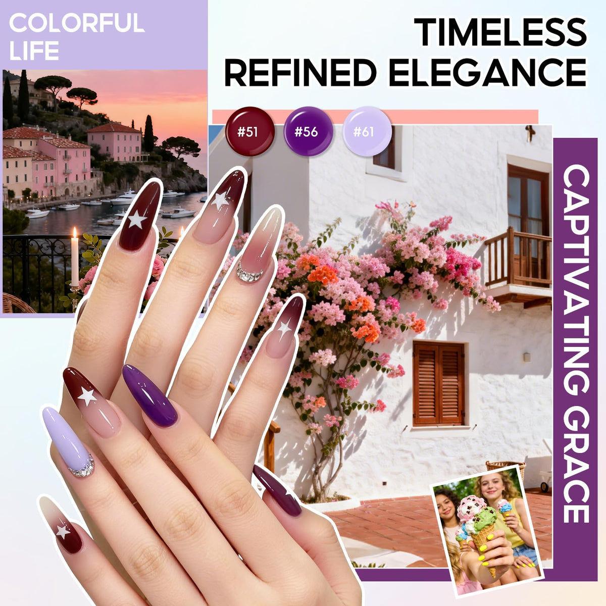 PEACECOLOR cat-eye polish close-up showing shimmering magnetic effect