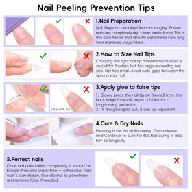 PEACECOLOR finished press-on manicure in lifestyle setting