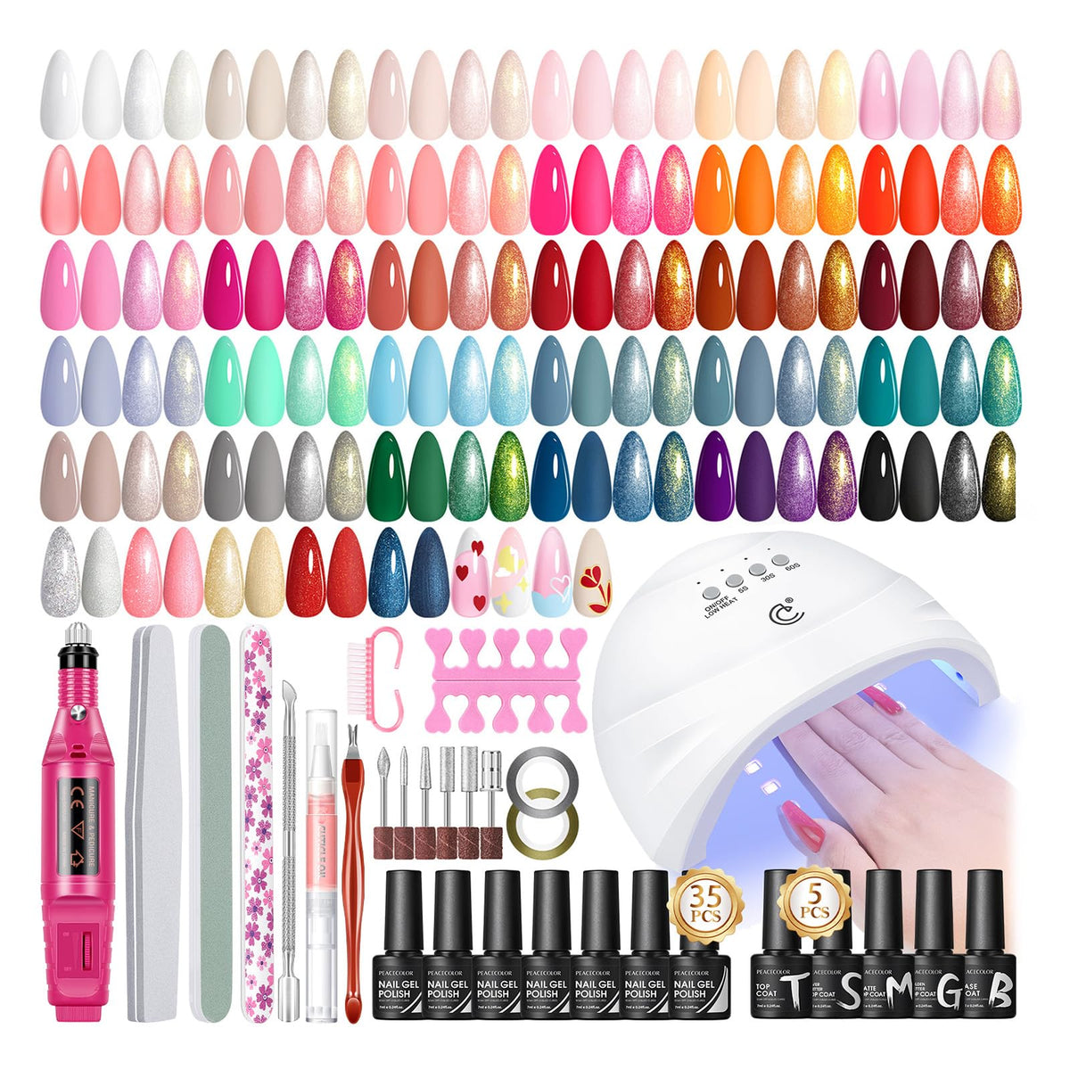 PEACECOLOR front packaging showing full 53pc kit and organization, ideal gift