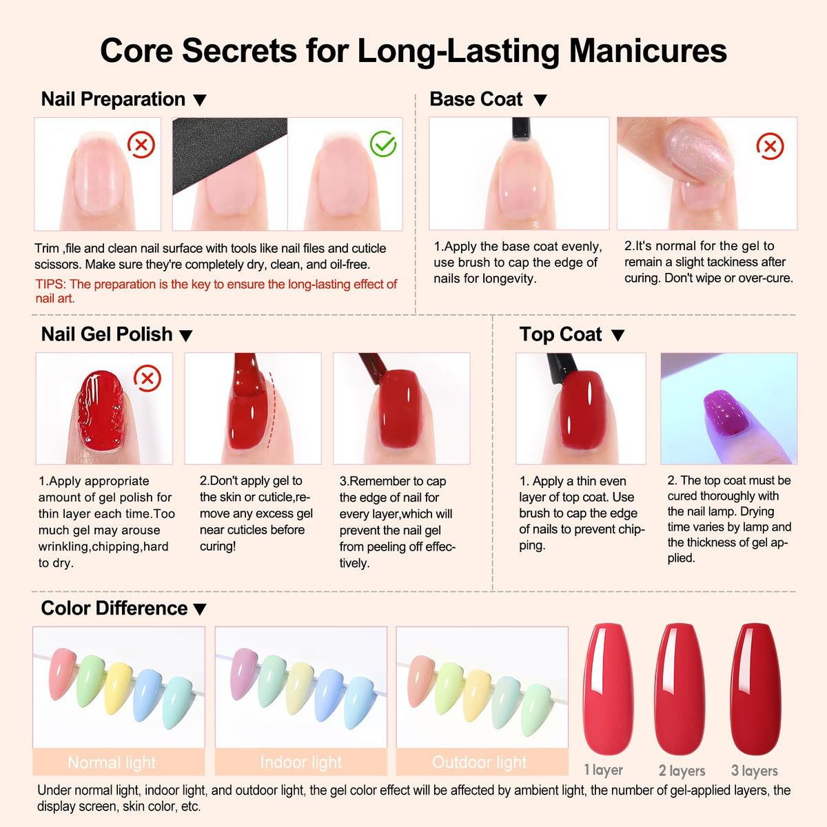 PEACECOLOR lifestyle manicure scene showing salon-style results at home
