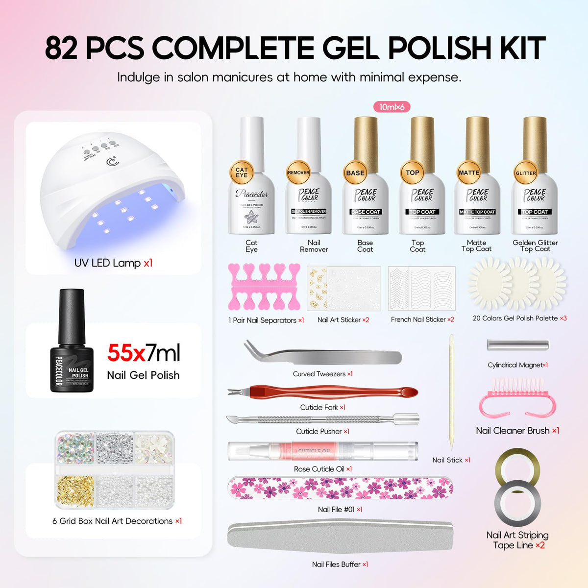 PEACECOLOR lifestyle image of woman using the kit at home for salon look