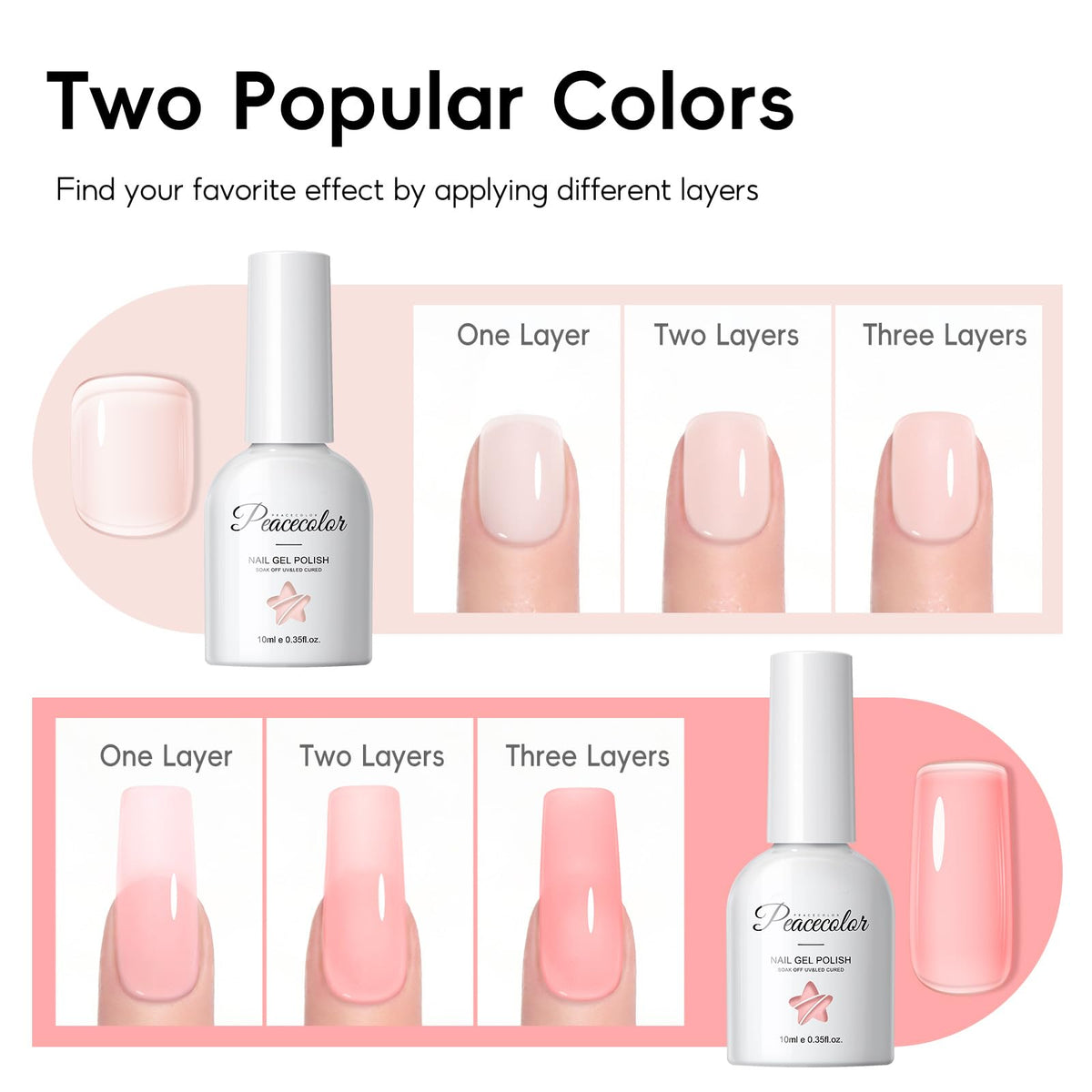 PEACECOLOR 10ml nail glue with applicator securing tips and decorations