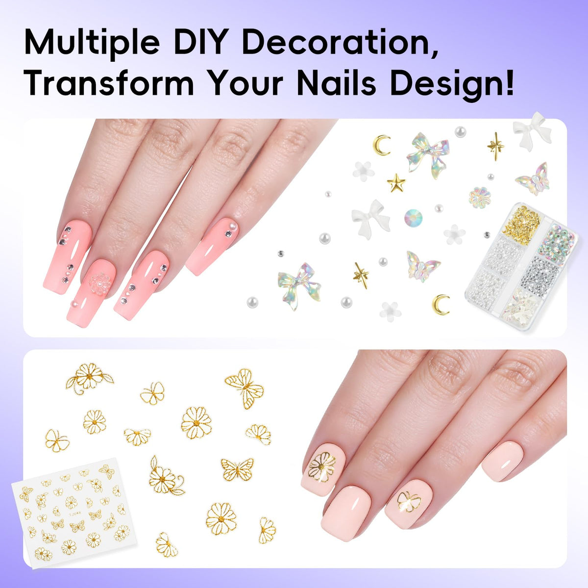 PEACECOLOR manicure tools and accessories flatlay for complete setup
