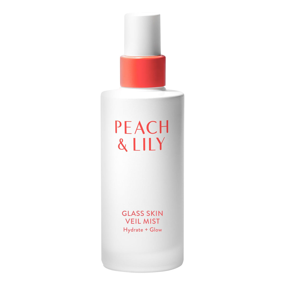 Peach & Lily front bottle shot showing sleek packaging and size benefit