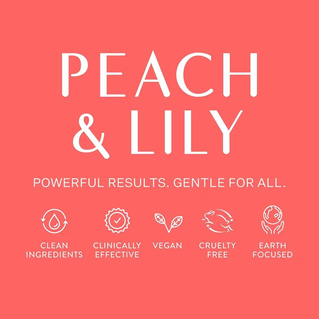 Peach & Lily label and ingredient panel detail highlighting key actives