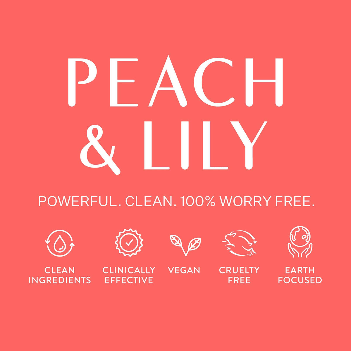 Peach & Lily product on bathroom vanity in lifestyle scene promoting daily routine