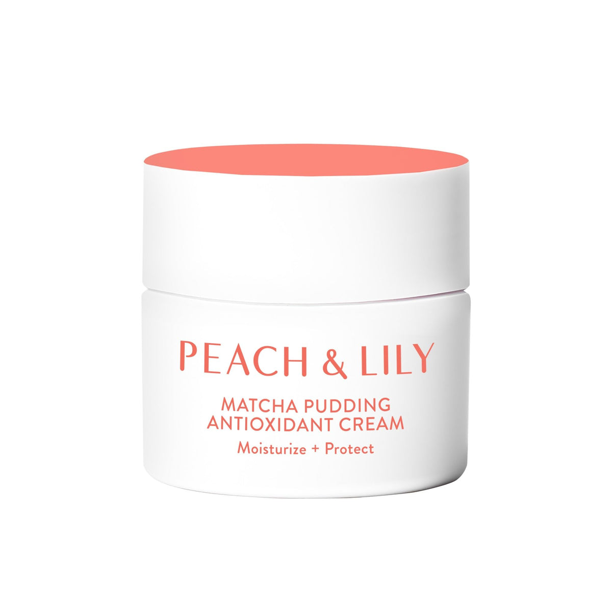 Peach & Lily jar front view showing product label and compact packaging benefit