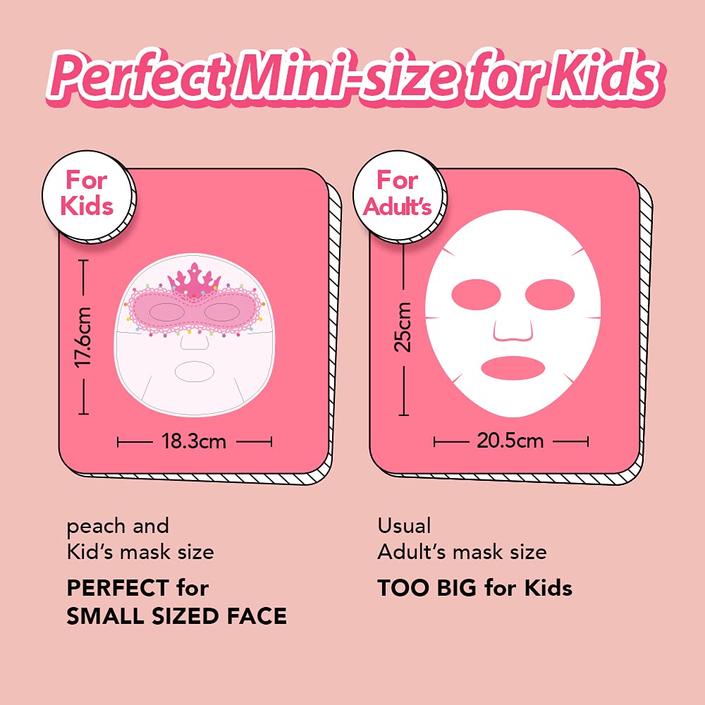 peach and mask on child smiling to demonstrate comfortable wear