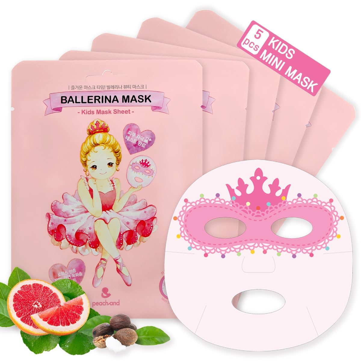 peach and spa party setting with masks for fun group use