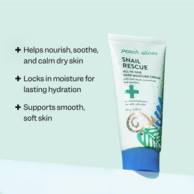 Peach Slices cream texture closeup revealing smooth, lightweight hydration