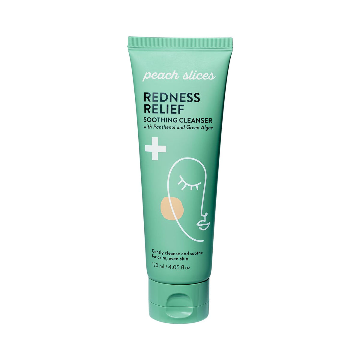 Peach Slices front packaging showing calming cleanser and benefits