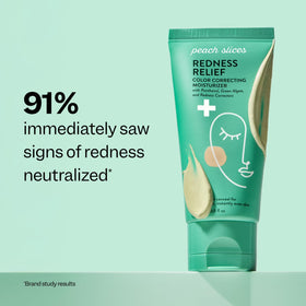 Peach Slices in bathroom routine with skincare products suggesting easy integration