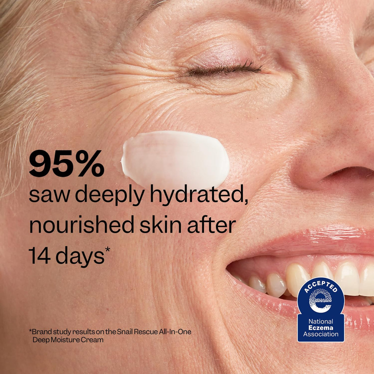Peach Slices moisturizer being applied to skin for quick-absorbing hydration