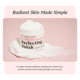 Peaches Skin Care before and after skin texture improvement comparison
