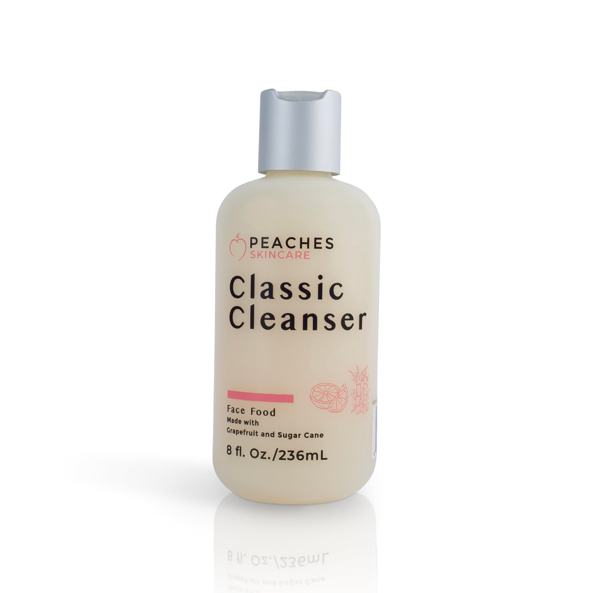Peaches Skin Care front packaging showing product and label benefits