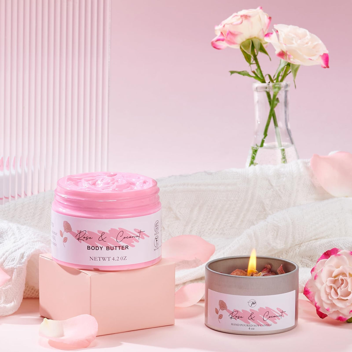 peacoeye body butter and massage oil duo illustrating deep moisturization
