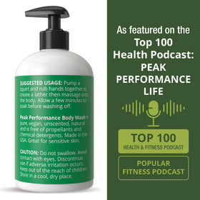 Peak Performance size comparison in hand showing bottle scale and portability