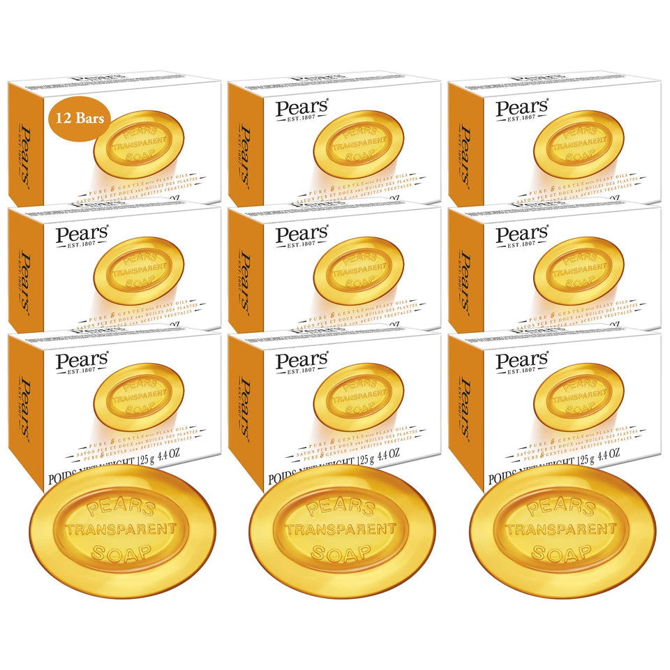 Pears front packaging 12-pack showing compact supply and classic design