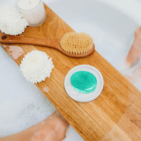 Pears soap on bathroom shelf in lifestyle setting showing everyday use benefit
