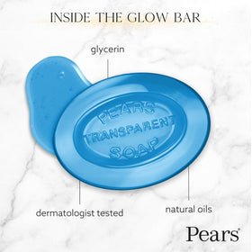 Label detail for Pears showing mint extract and gentle formula benefits