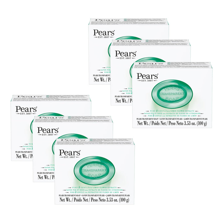 pears front packaging green bars showing brand and clear moisturizing benefit