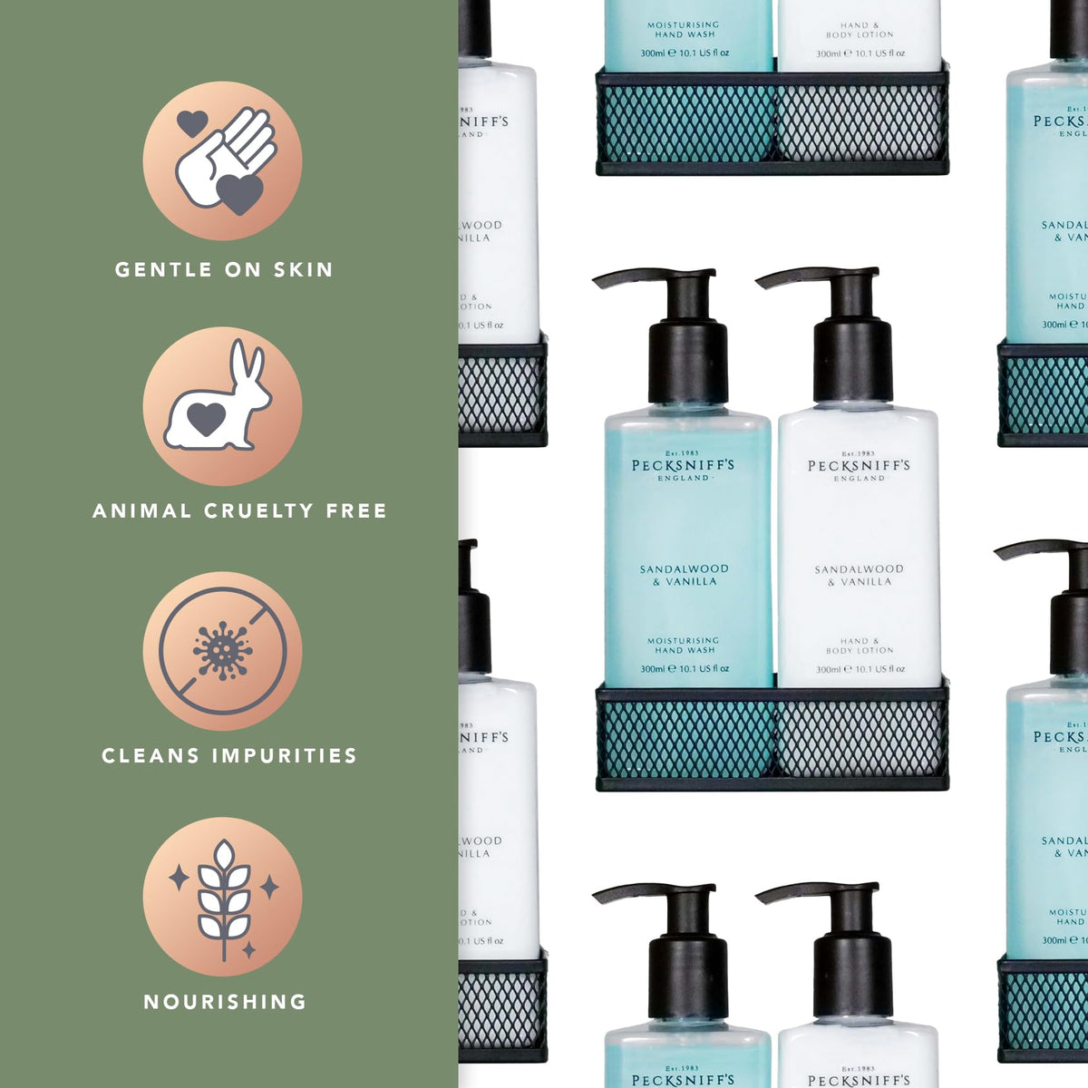 Pecksniff's hand wash lather example demonstrating gentle cleansing foam