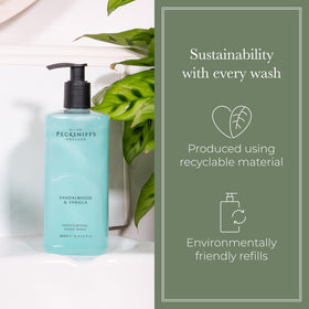 Pecksniff's ingredient list flatlay highlighting moisturising components benefit