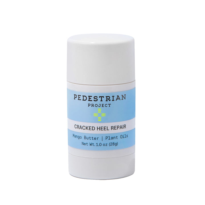 Pedestrian Project front jar view showing product label and compact size benefit