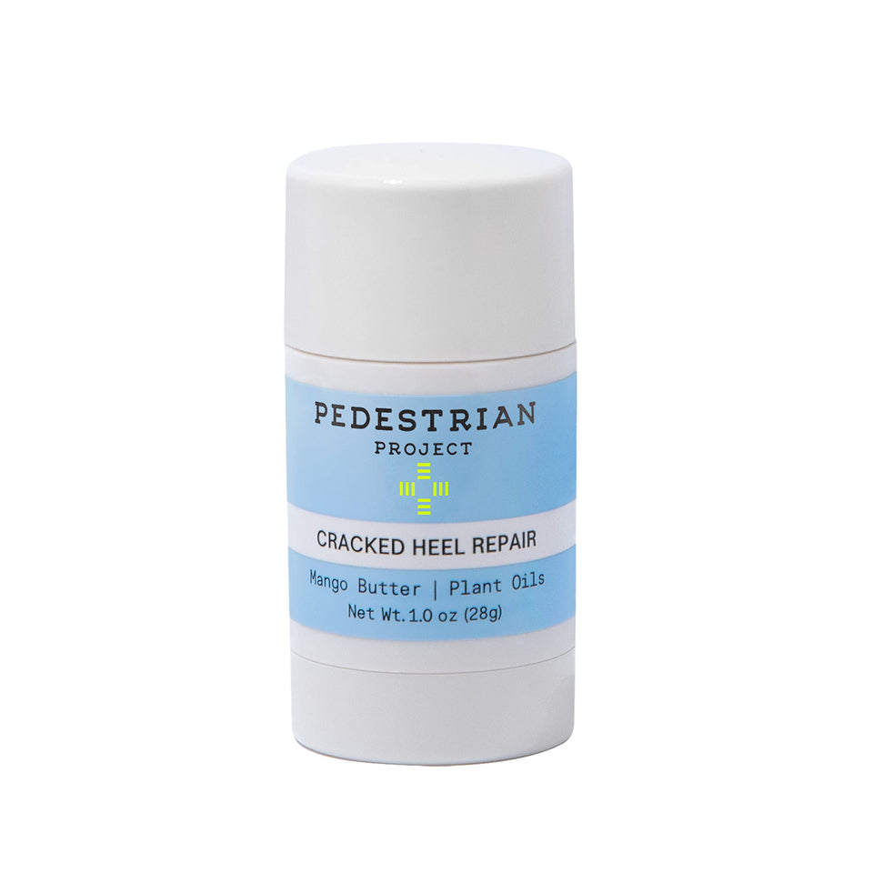 Pedestrian Project front jar view showing product label and compact size benefit