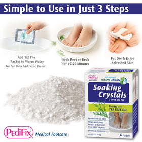 Pedifix lifestyle bathroom scene showing relaxing foot soak routine at home