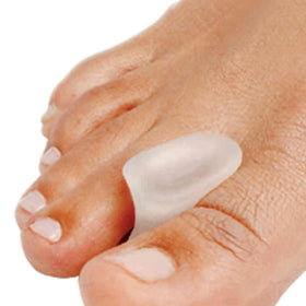 Pedifix toe spreader in shoe lifestyle view demonstrating comfortable fit and reduced bunion pressure