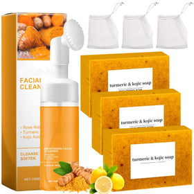 Peehss front packaging showing full turmeric soap and face wash set benefits