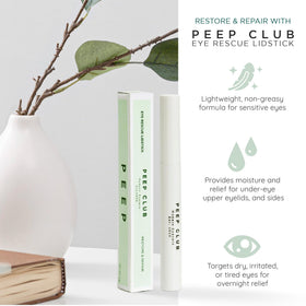 Peep Club LidStick open stick texture detail showing smooth balm for hydrating application