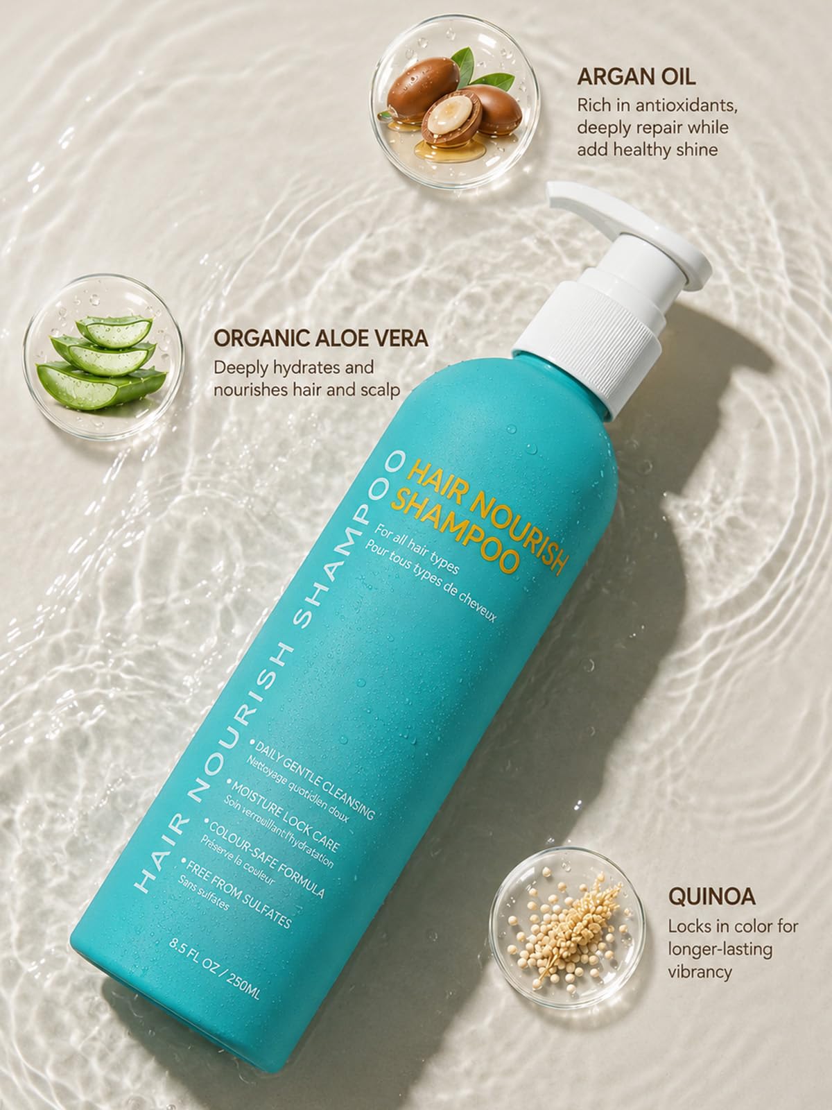 pekinly pump dispensing shampoo texture demonstrating creamy lather benefit