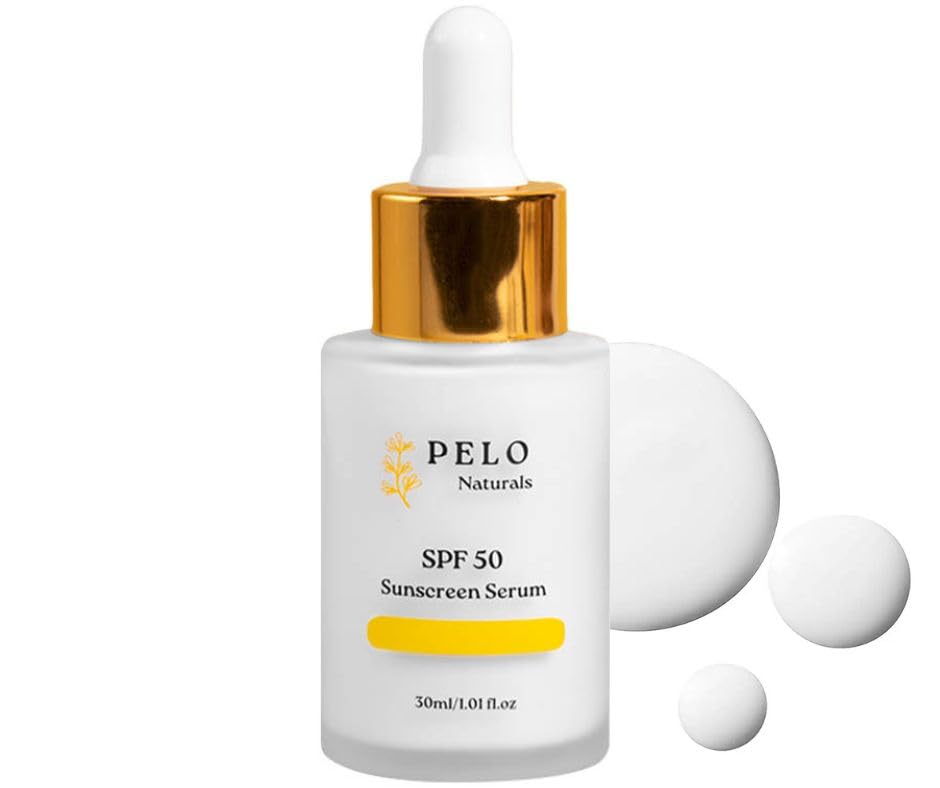 PELO Naturals front packaging showing SPF 50 protection and benefits
