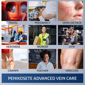 PENIKOSETE label closeup highlighting ingredient list and natural formulation benefits