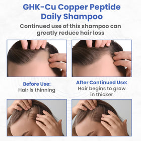 PeptideLabz shampoo pump and readable label promoting easy dispensing