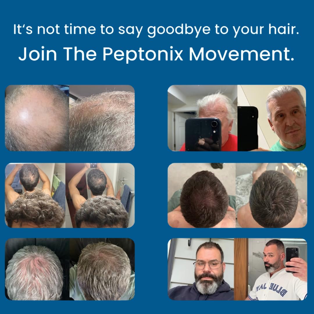 peptonix applied to scalp demonstrating targeted nourishment