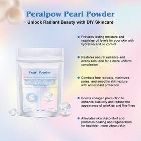 Peralpow close-up of fine pearl powder texture for smooth skin finish