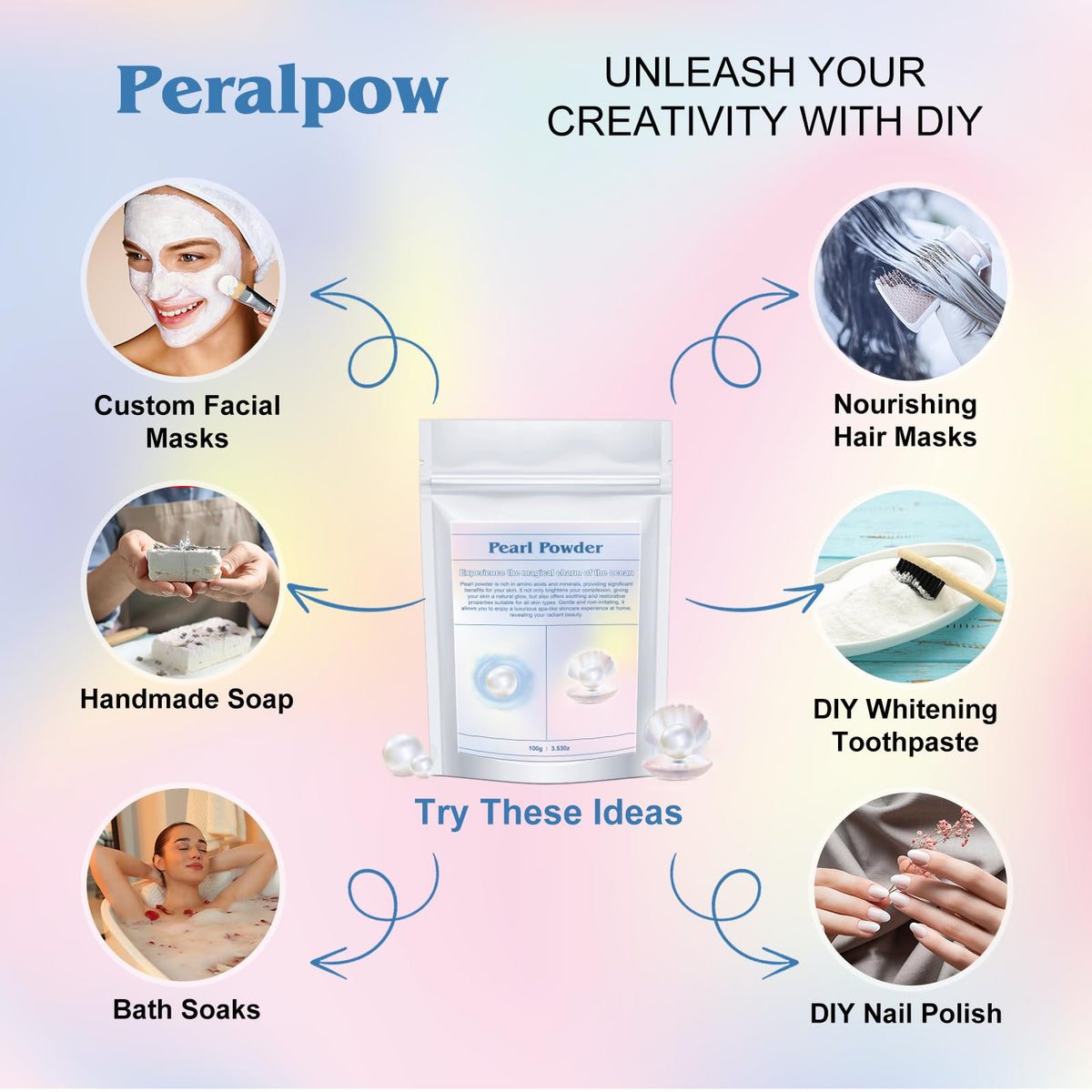 Peralpow jar on bathroom counter styling for everyday DIY skincare benefits