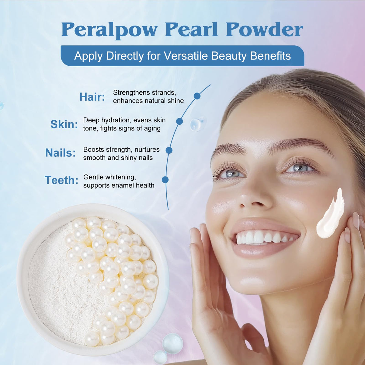 Peralpow with measuring spoon and scale for precise, hygienic application benefits