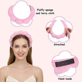 PercyEffie woman wearing headband washing face keeps hair dry and comfortable