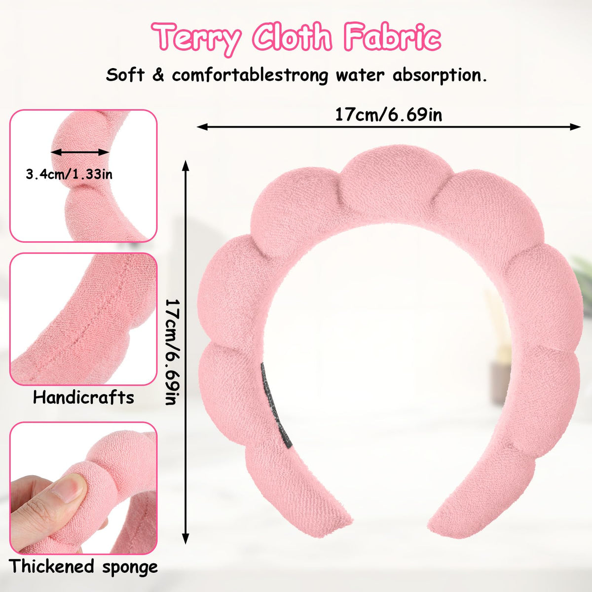 PercyEffie close-up terry cloth texture demonstrating absorbency and softness