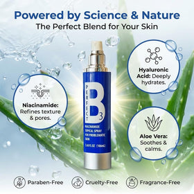 Perfect B3 tucked inside travel pouch illustrating on-the-go skincare readiness