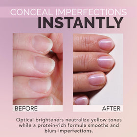Perfect Formula bottle size comparison with coin showing compact .6 oz travel-friendly benefit